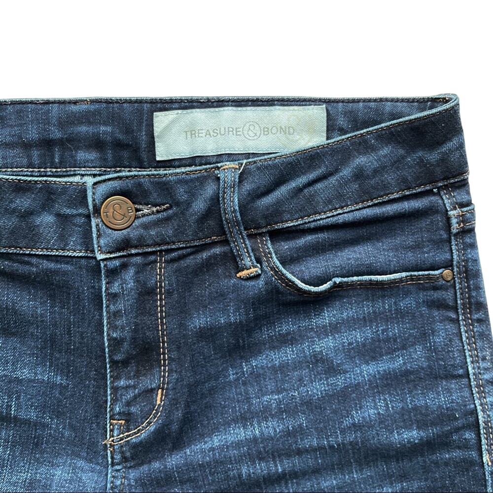 Treasure & Bond Distressed Cropped Mid Rise Skinny Fit Jeans Size 28 - Picture 6 of 8